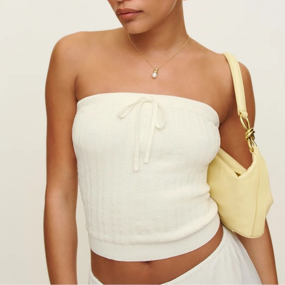 Reformation Tops - NWT • Zazie cotton sweater - fior de latte